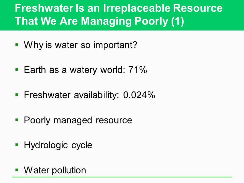 Why is water so important?